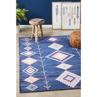 Louga 330 Navy Modern Tribal Rug - Rugs Of Beauty - 2