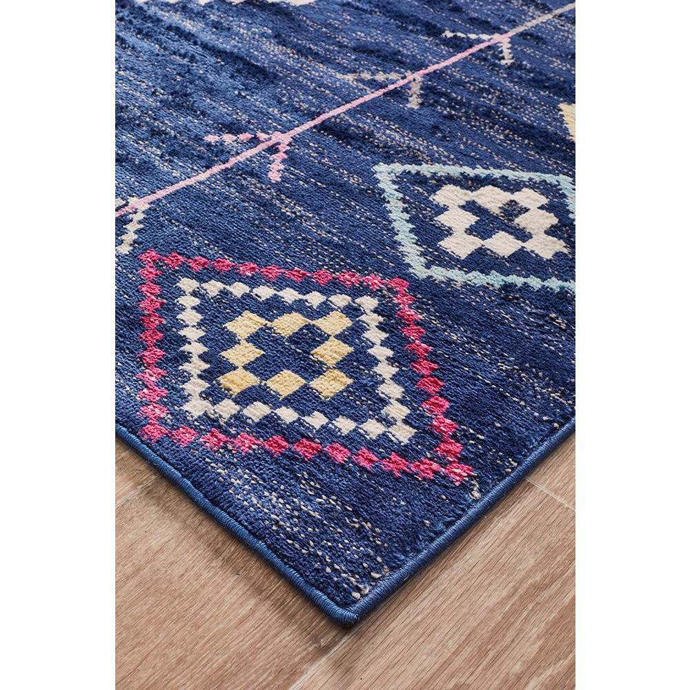 Louga 330 Navy Modern Tribal Rug - Rugs Of Beauty - 3