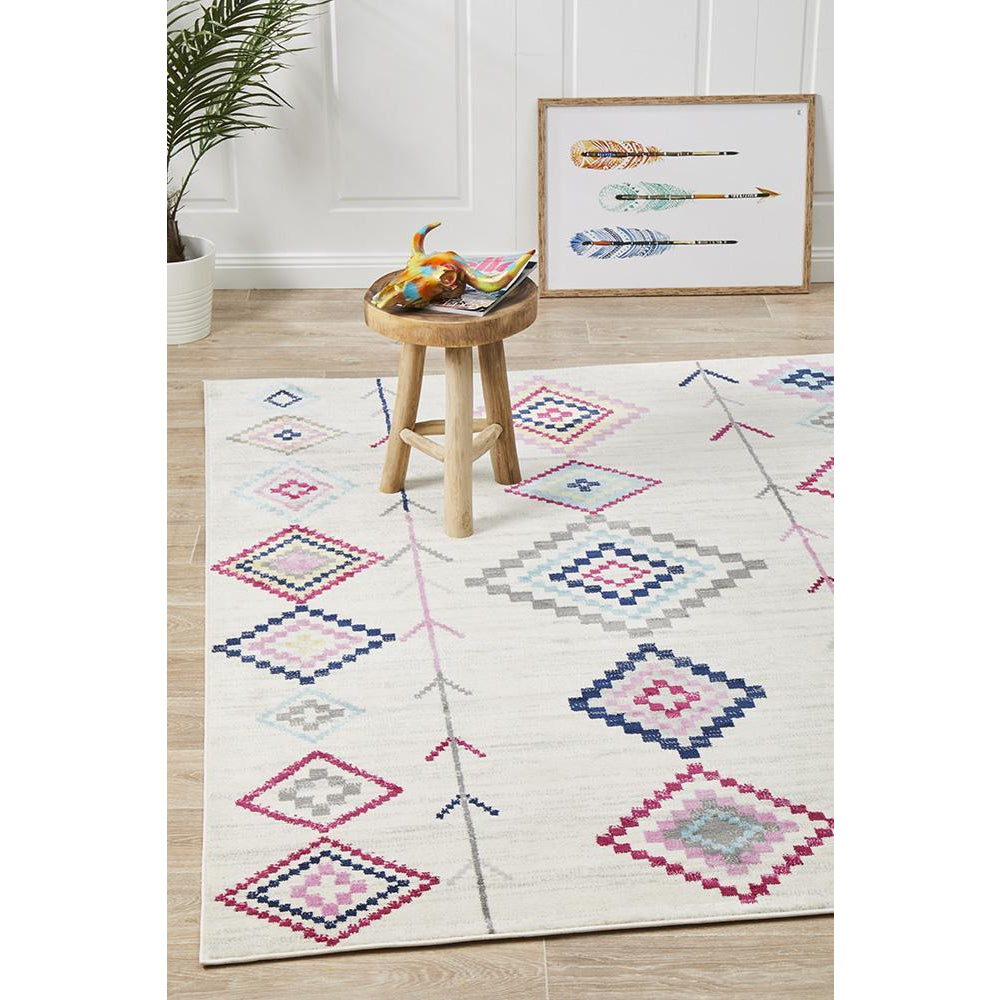 Louga 330 White Modern Tribal Rug - Rug Of Beauty - 2
