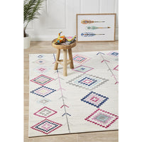 Louga 330 White Modern Tribal Rug - Rug Of Beauty - 2