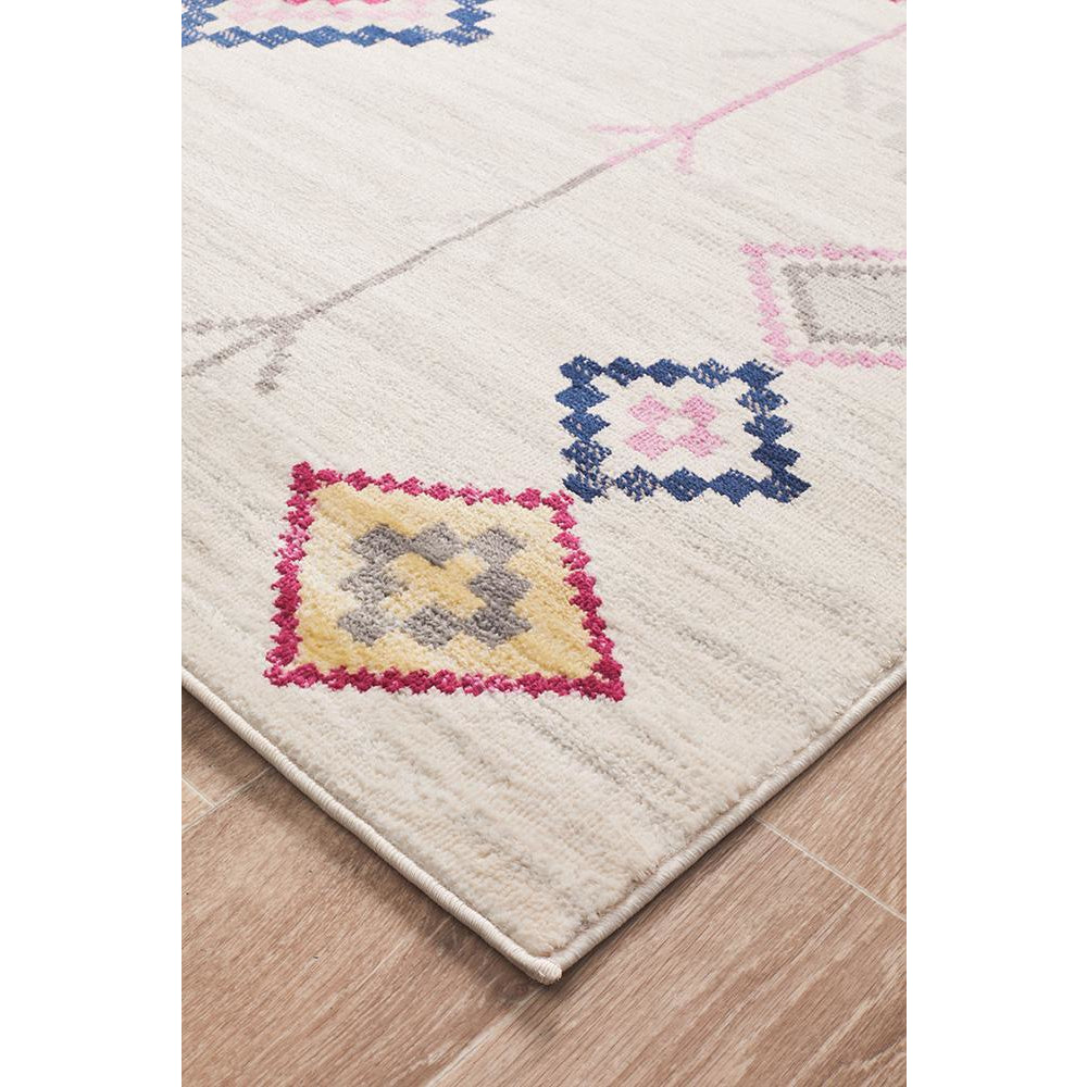 Louga 330 White Modern Tribal Rug - Rug Of Beauty - 3