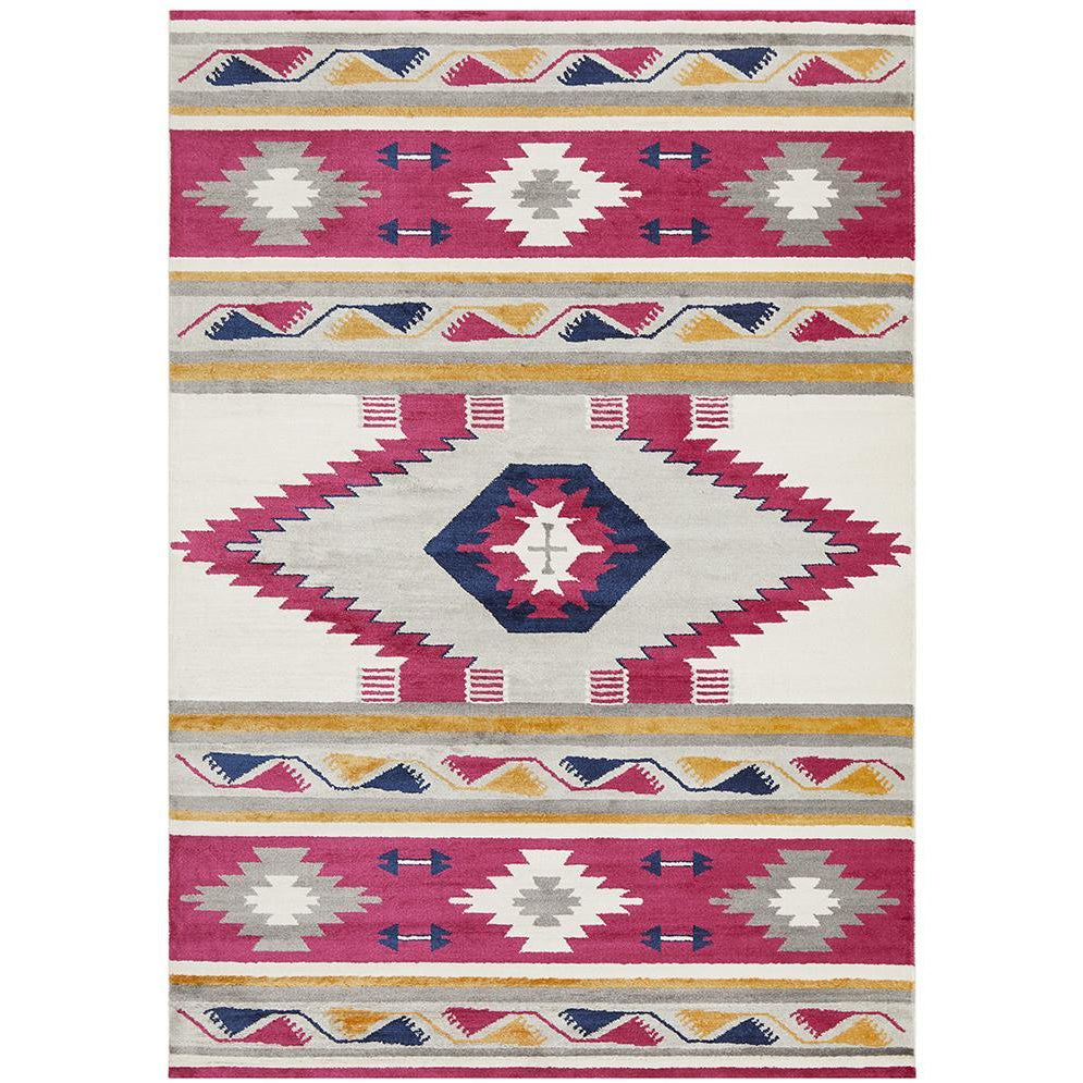 Louga 331 Crimson Red Modern Tribal Rug - Rug Of Beauty - 1