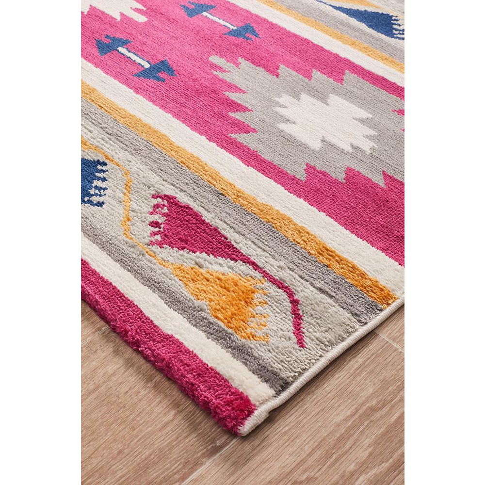 Louga 331 Crimson Red Modern Tribal Rug - Rug Of Beauty - 3