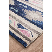 Louga 331 Navy Blue Modern Tribal Rug - Rug Of Beauty - 4