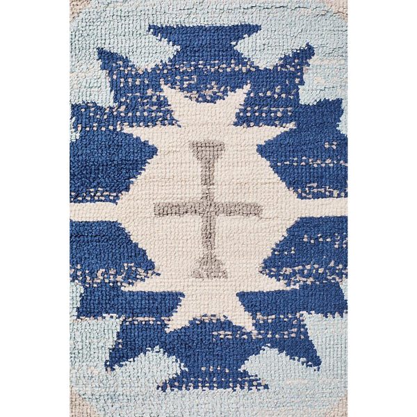 Louga 331 Navy Blue Modern Tribal Rug - Rug Of Beauty - 6