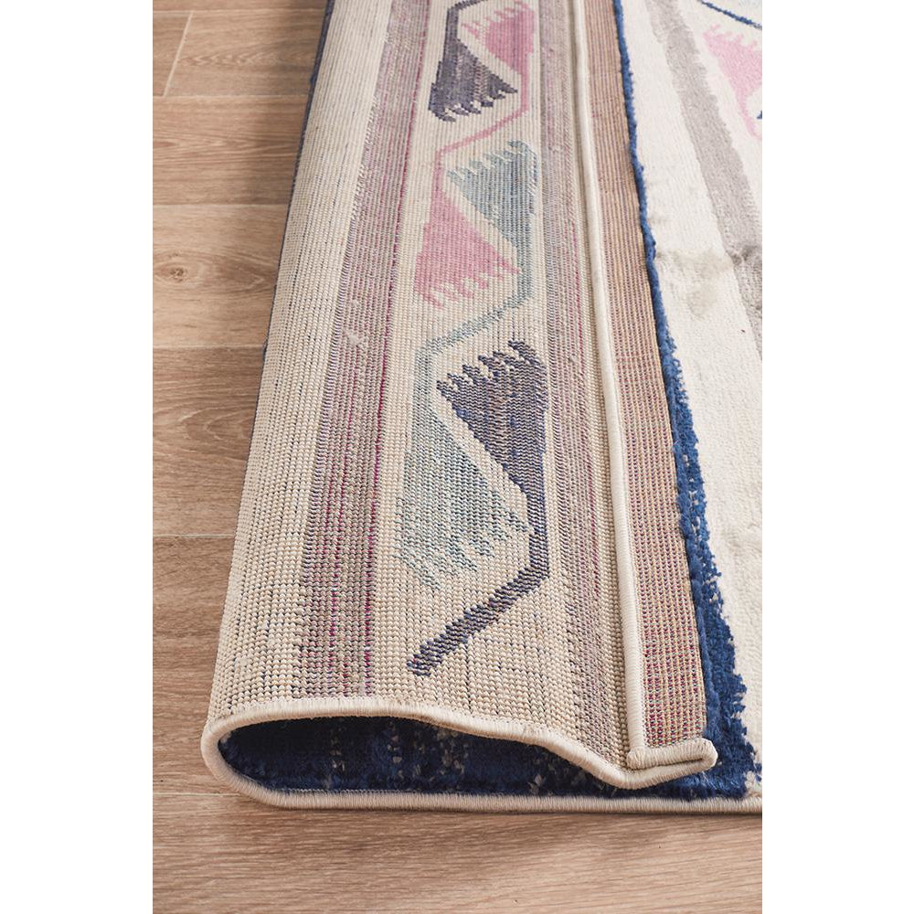 Louga 331 Navy Blue Modern Tribal Rug - Rug Of Beauty - 7