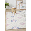 Louga 334 Purple Pink Grey Cream Pastel Modern Tribal Rug - Rug Of Beauty - 2