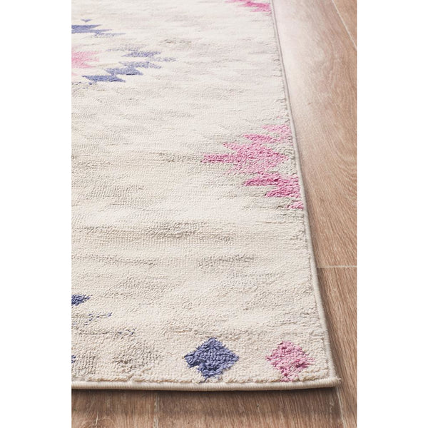 Louga 334 Purple Pink Grey Cream Pastel Modern Tribal Rug - Rug Of Beauty - 6
