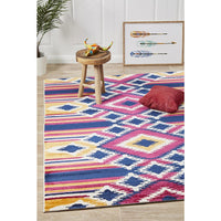 Louga 336 Multi Coloured Modern Tribal Rug - Rug Of Beauty - 2