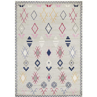 Louga 337 Grey Modern Tribal Rug - Rug Of Beauty - 1