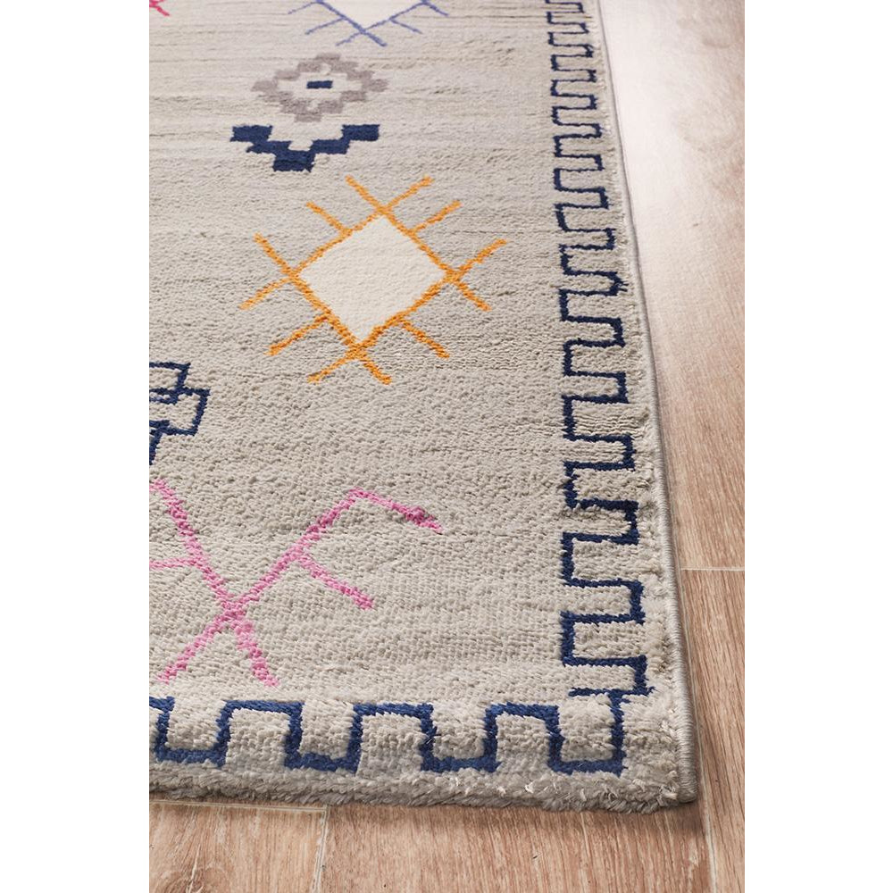 Louga 337 Grey Modern Tribal Rug - Rug Of Beauty - 4