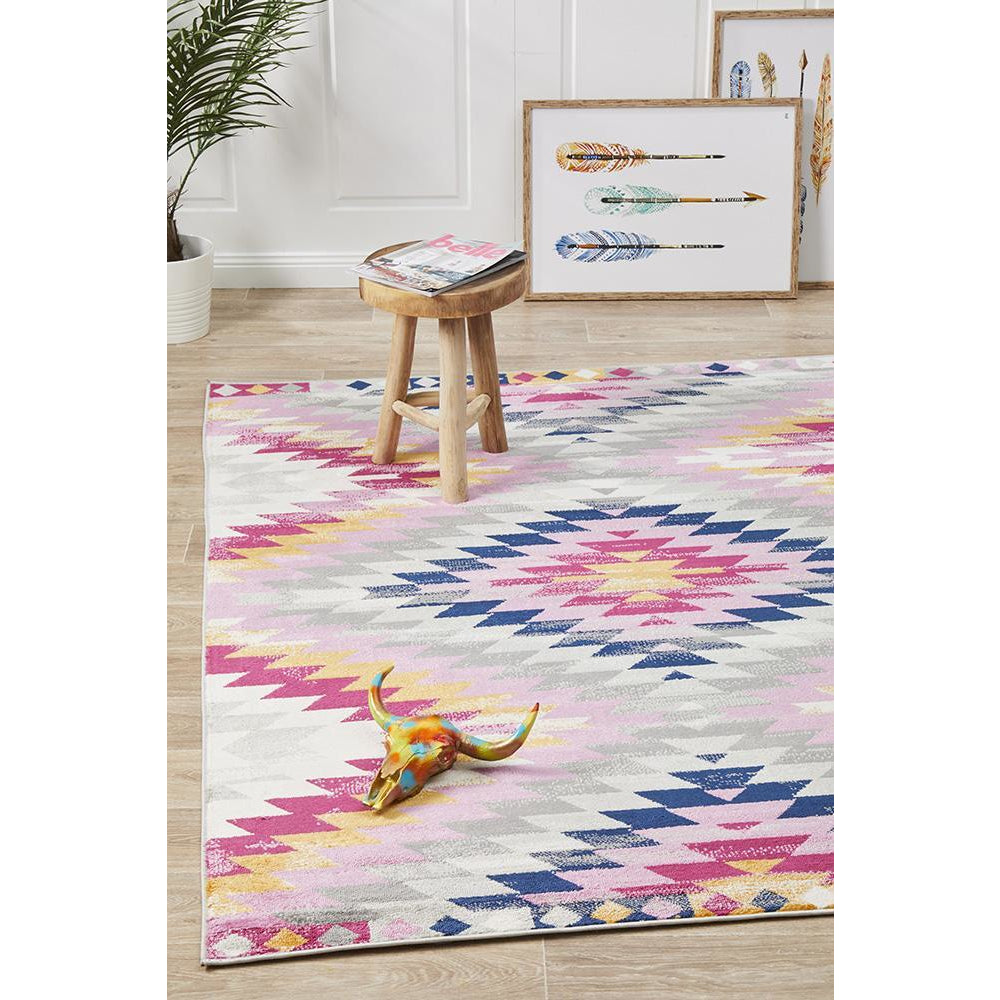 Louga 338 Pink Modern Tribal Rug - Rug Of Beauty - 2