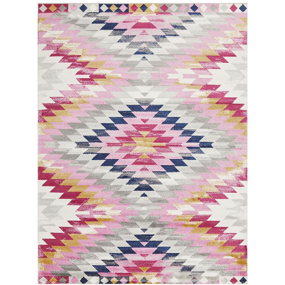 Louga 338 Pink Modern Tribal Rug - Rug Of Beauty - 1