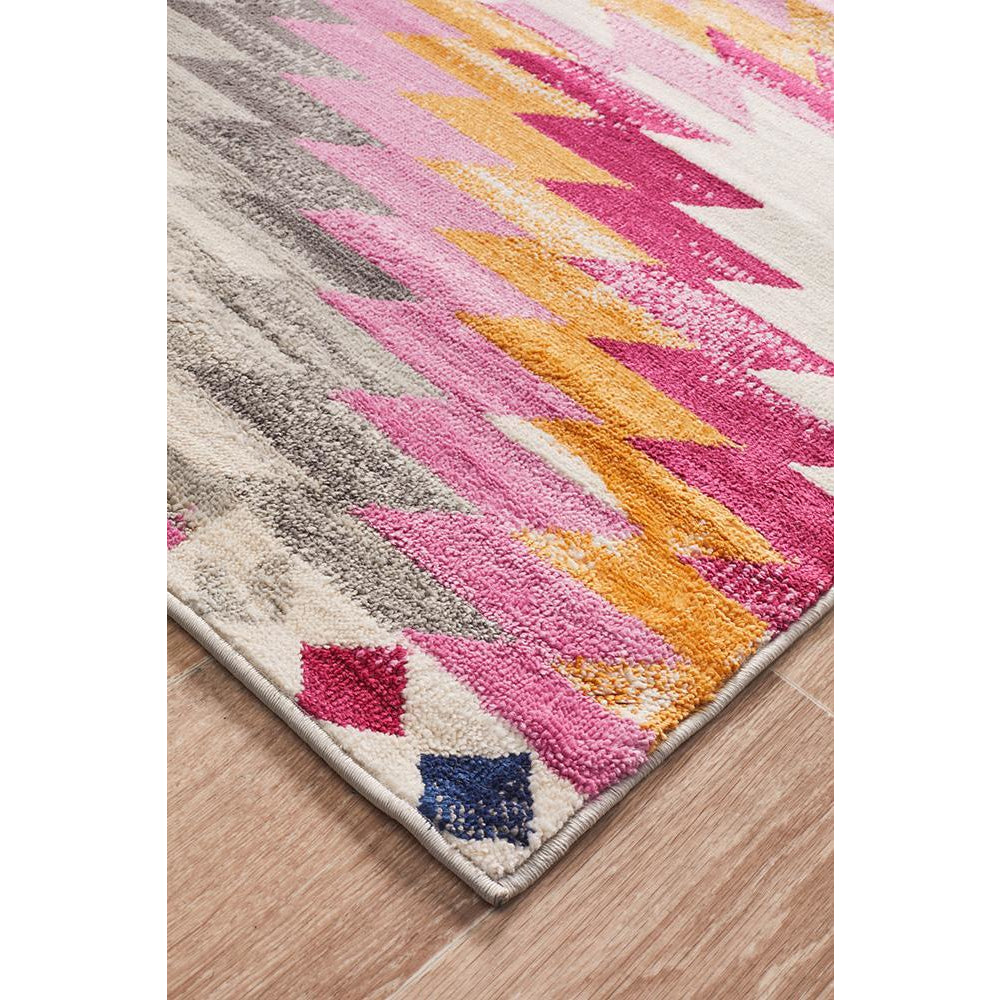 Louga 338 Pink Modern Tribal Rug - Rug Of Beauty - 4