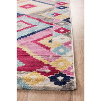 Louga 340 Multi Coloured Modern Tribal Rug - Rug Of Beauty - 4