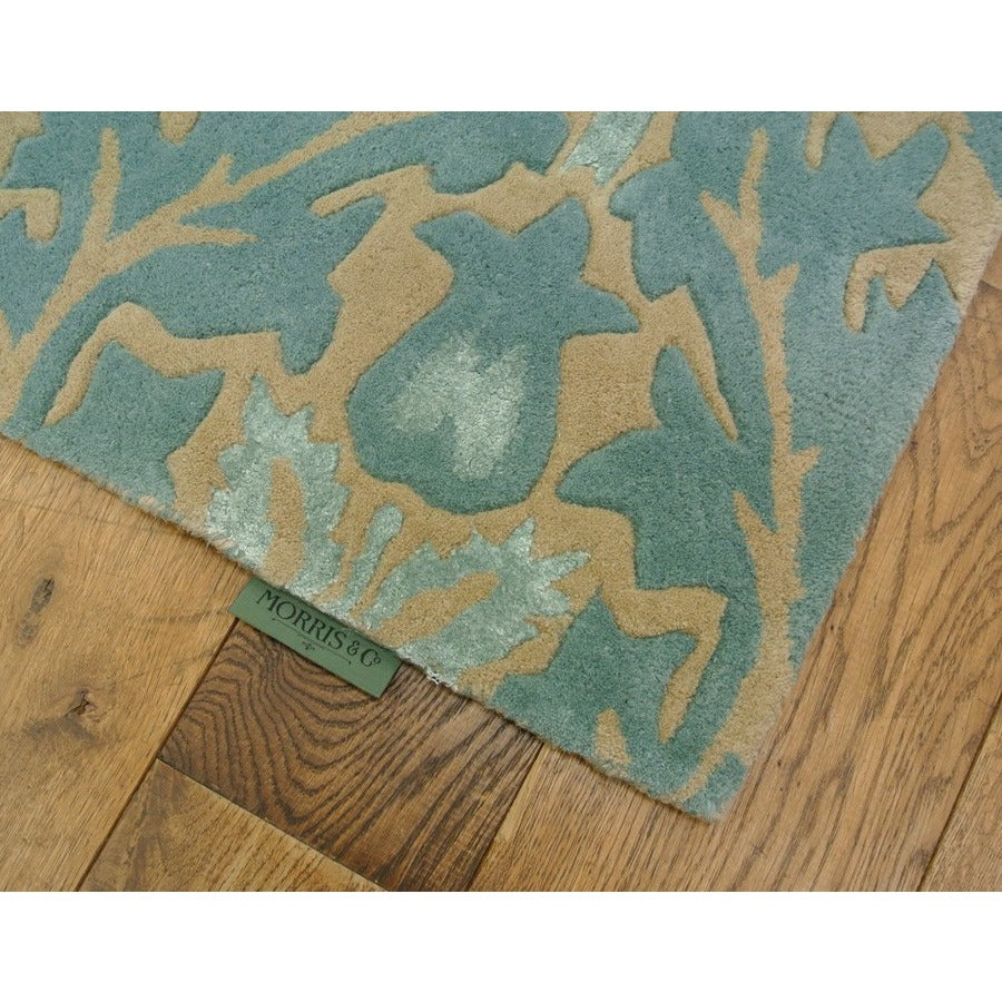 Morris & Co Autumn Flowers Eggshell 27508 Designer Wool / Viscose Rug - Rugs Of Beauty - 5