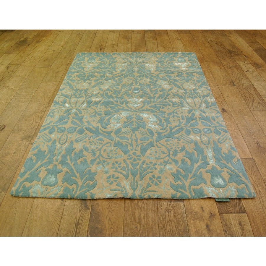 Morris & Co Autumn Flowers Eggshell 27508 Designer Wool / Viscose Rug - Rugs Of Beauty - 6