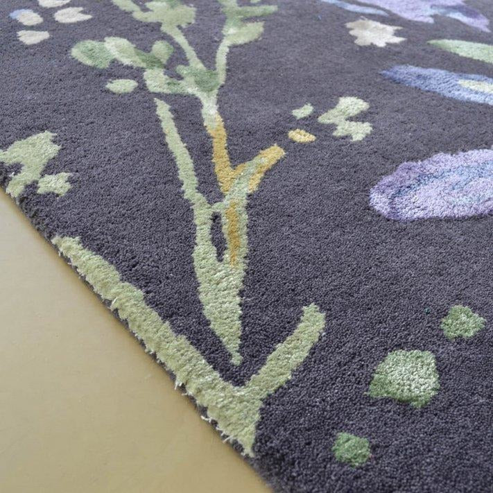Bluebellgray Kippen 18705 Modern Designer Wool / Viscose Floral Rug