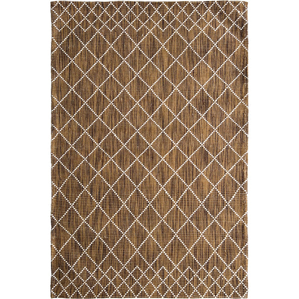 Manchester 3451 Brown Cross Patterned Wool Rug - Rugs Of Beauty - 1