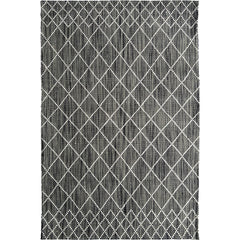 Manchester 3451 Dark Grey Cross Patterned Wool Rug - Rugs Of Beauty - 1