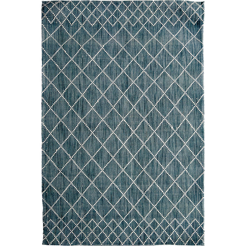 Manchester 3451 Teal Cross Patterned Wool Rug - Rugs Of Beauty - 1
