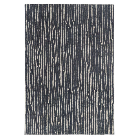Kulu 2359 Ivory Black Abstract Modern Machine Washable Rug - Rugs Of Beauty - 1