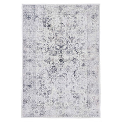 Luxor 2313 Grey Floral Medallion Machine Washable Rug - Rugs Of Beauty - 1