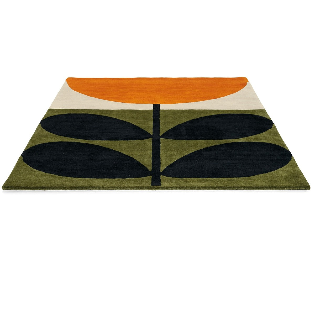 Orla Kiely Stem Black 059803 Designer Wool Rug - Rugs Of Beauty - 3