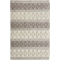 Vanessa 501 Wool Polyester Beige Taupe Diamond Striped Rug - Rugs Of Beauty - 1