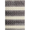 Vanessa 501 Wool Polyester Chocolate Brown Diamond Striped Rug - Rugs Of Beauty - 1