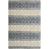 Vanessa 501 Wool Polyester Grey Beige Diamond Striped Rug - Rugs Of Beauty - 1