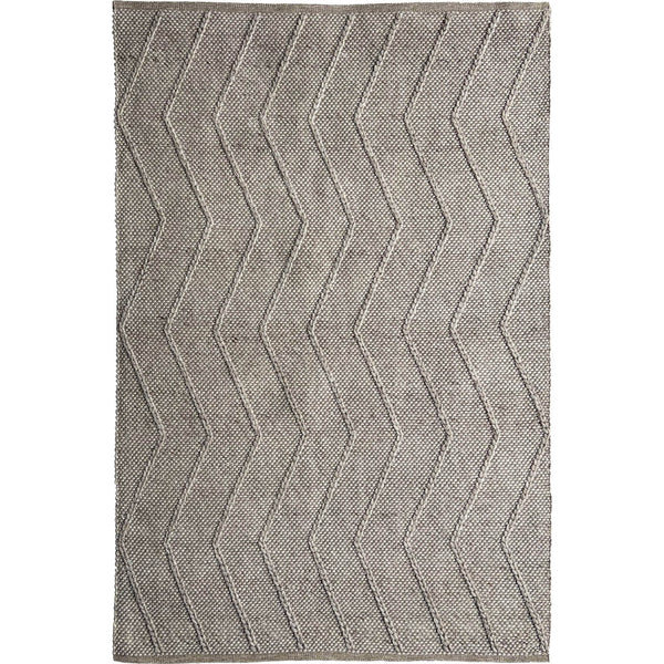 Umea Zig Zag Beige Wool Polyester Rug - Rugs Of Beauty - 1
