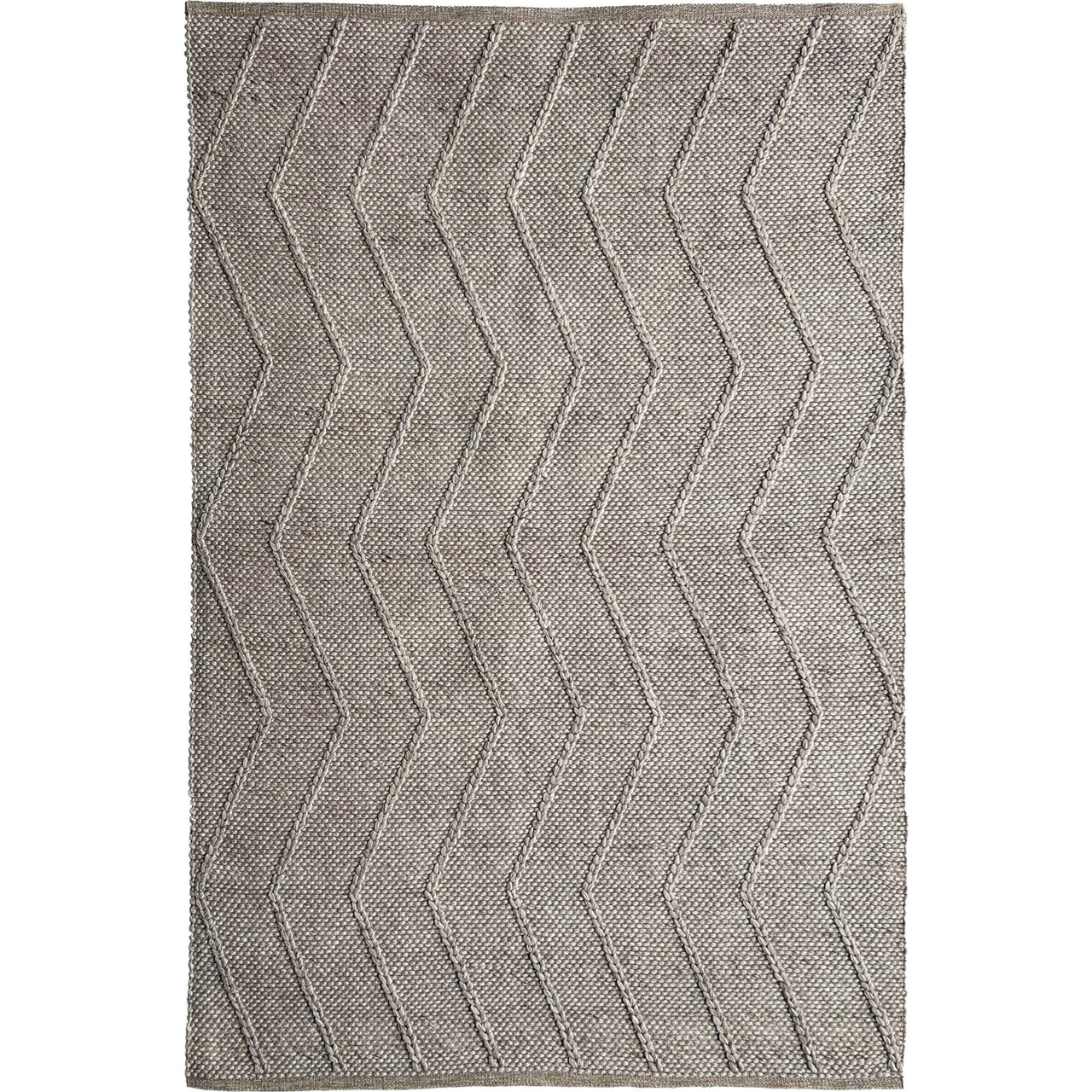 Umea Zig Zag Beige Wool Polyester Rug - Rugs Of Beauty - 1