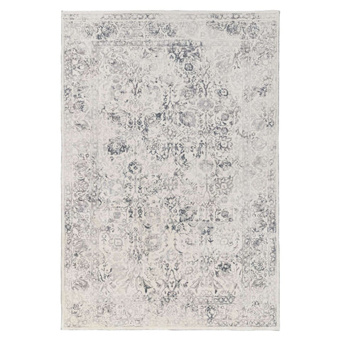 Luxor 2314 Grey and Beige Floral Machine Washable Rug - Rugs Of Beauty - 1